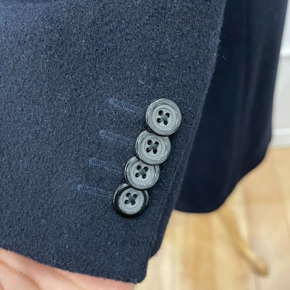 TM Lewin Chesterfield overcoat Navy size 36S - Picture 11 of 16